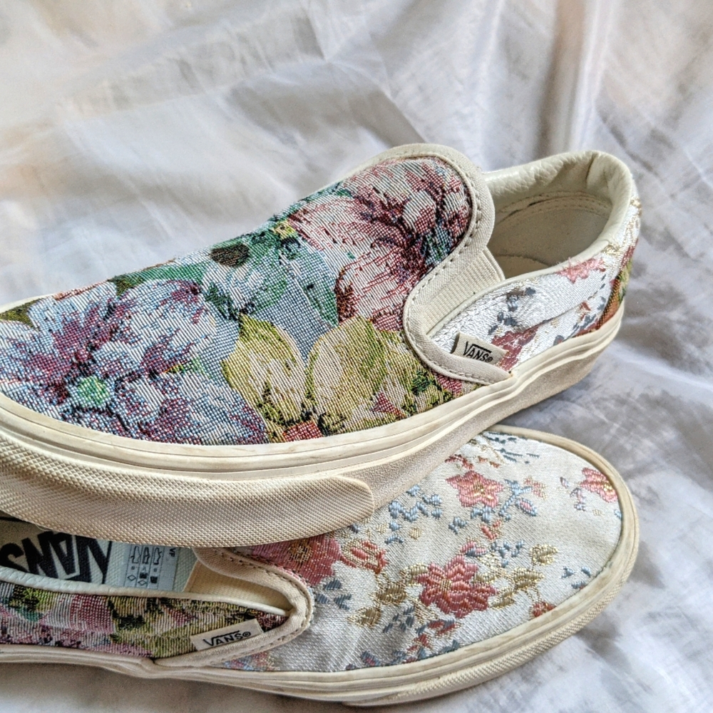 Beautiful Rare Multi-Fabric Vans "Off The Wall" Loafers w8.5 m7